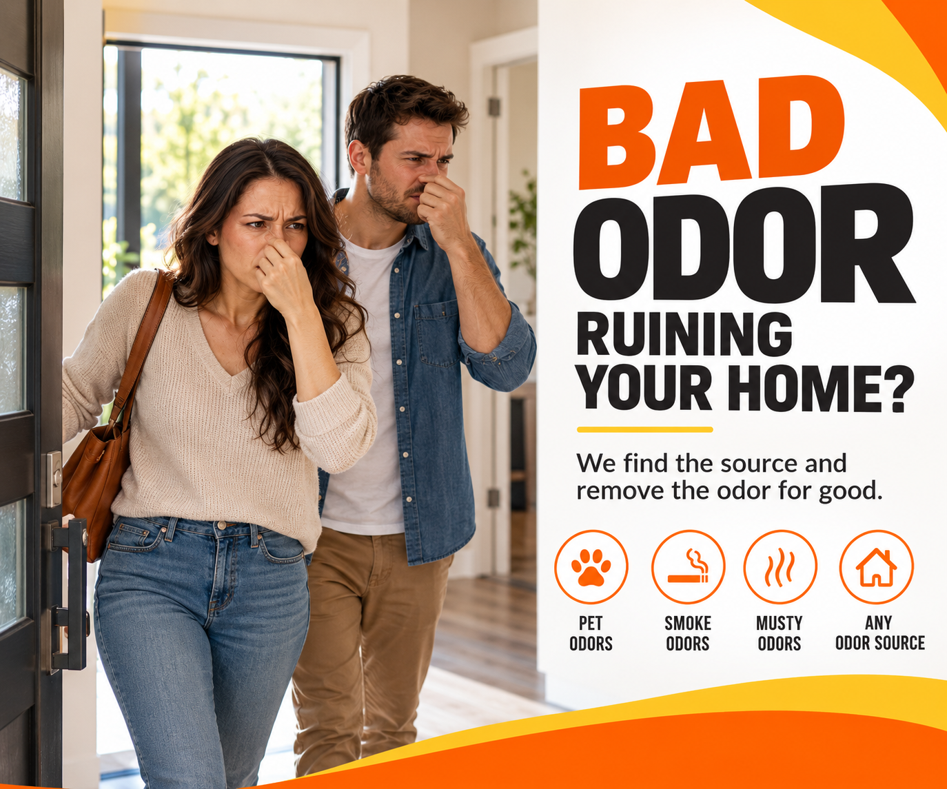 Bad odor ruining your home? We find the source and remove the odor for good. Call now for a free estimate on Denver odor removal.